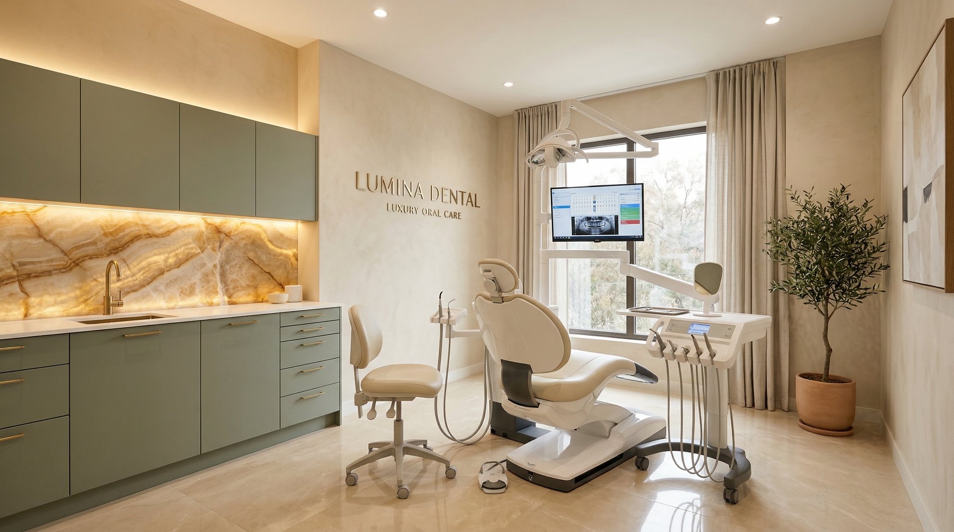 State-of-the-art dental treatment room at Lumina Vita Barcelona